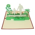 thumbnail image 1 of 3D Up Greeting Father's Day Creative Handmade Best Wish Kirigami Paper Craft (Red Cover), 1 of 8