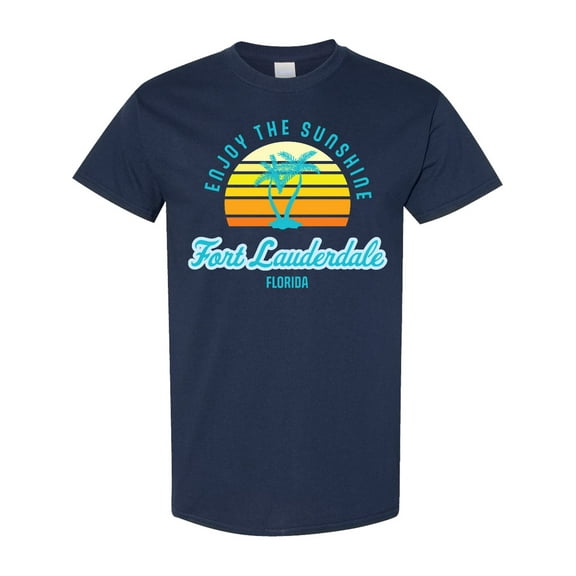 Inktastic Summer Enjoy the Sunshine Fort Lauderdale Florida in Blue T-Shirt
