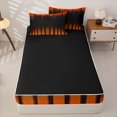 thumbnail image 4 of jejeloiu Modern Geometric Pattern Zipper Twin Comforter Sets with Fitted Sheet and 2 Pillowcases For Girls,Gradient Lines Art Zipper Bedding Set For Kids,Reversible,4-Piece, 4 of 7