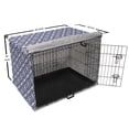 thumbnail image 6 of Oriental Dog Crate Cover, Ornamental Curves and Strokes in Vibes, Easy to Use Pet Kennel Cover Small Dogs Puppies Kittens, 7 Sizes, Violet Blue White, by Ambesonne, 6 of 6