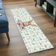 thumbnail image 4 of Runner Rug 2 x 6 Ft, Bunny Easter Washable Non-Slip Floor Mat for Kitchen Hallway/Entryway, Green Plaid Spring Floral Pastoral Long Kitchen Runner Area Rugs for Living Room, Low-Profile, 4 of 7