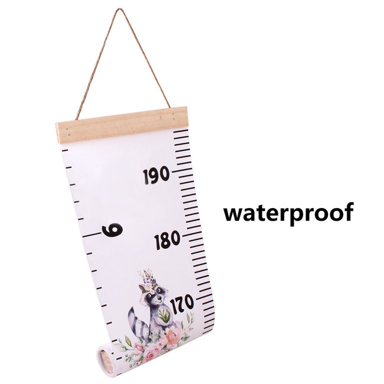 Baby Height Measure Ruler With Cute Cartoon Print Wooden Kids