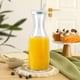 thumbnail image 5 of Jarra de agua de plástico con tapa abatible | Jarra de plástico transparente para agua, té helado, jugos, cerveza fría | A prueba de fugas, irrompible, capacidad de 33 oz | Recipiente de bebidas, 5 of 5