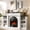 White+Walnut, variant on 45" Electric Fireplace with Mantel, Farmhouse FreeStanding Electric Fireplace Heater Entertainment Center Wooden TV Stand, 30'' Fireplace Insert Heater for Living Room,Bedroom-Bronze Heater