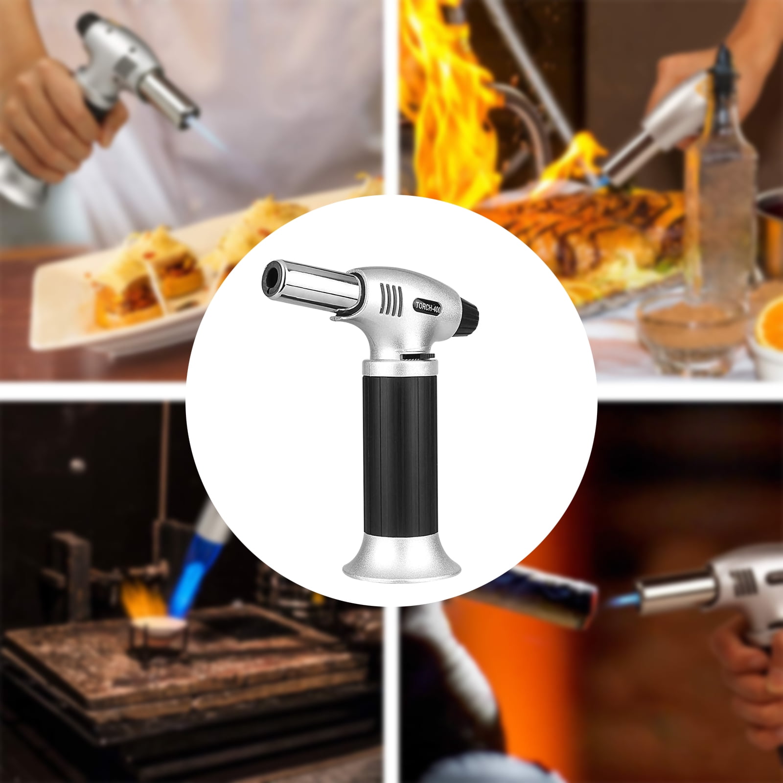 Cooking Butane Torch Lighter, Refillable Kitchen Culinary Blow Torch