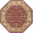 thumbnail image 3 of Traditional Area Rug (5'3'' Octagon) Border Red, Beige Indoor Octagon Easy to Clean, 3 of 5