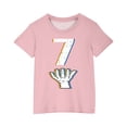 thumbnail image 4 of QQAMB Number 7 T-Shirt Boys Girls Short Sleeve Varsity Shirt Kids Summer Birthday Tees Gifts Tops 3-14 Years, 4 of 8