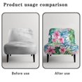 thumbnail image 6 of HELLHERO Tropical plants Decorations Armless Accent Chair Cover with Stain Protection, Dustproof Armless Accent Chair Protector, 6 of 8