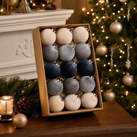 15‑Pack Plastic Christmas Hanging Ball Ornaments, durable reusable baubles with lanyards, fit christmas tree, wreath, indoor wall and every‑kind of seasonal home festive decoration