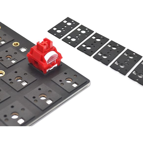 shiyou-RUNJRX Keyboard Switch Pads Poron Foam for 61/64/87/100/104/108 Hot Swap Keyboard 120Pcs, Black Poron