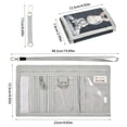 thumbnail image 3 of Cloth Wallet with Lanyard & Multiple Compartments Fashion Purse Zipper Clutch Bag for Cash Cards Coins Rabbit in A Space, 3 of 7