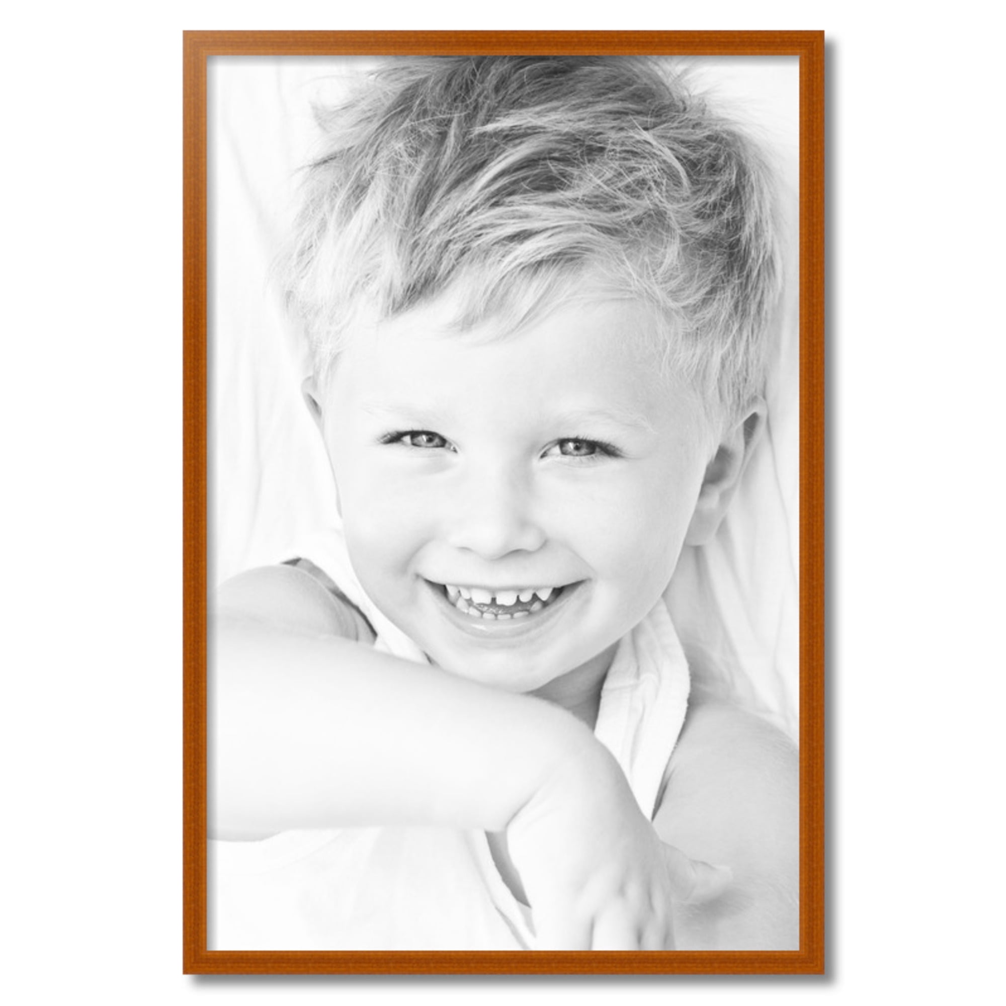 ArtToFrames 24" x 36" Honey Picture Frame, 24x36 inch Brown Wood Poster Frame (WOM-4093), 1 Pack