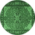 thumbnail image 1 of Ahgly Company Indoor Round Persian Emerald Green Traditional Area Rugs, 8' Round, 1 of 4