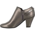thumbnail image 4 of EASY STREET Womens Silver Cushioned Buckle Accent Freda Round Toe Block Heel Zip-Up Dress Shootie 8 W, 4 of 7