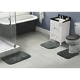 thumbnail image 2 of Garland Rug Traditional Washable Bath Rug Set, 4 Piece Set (2 Bath Rugs, Contour, & Lid) Dark Gray, 2 of 8