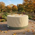 thumbnail image 3 of Aoodor Heavy Duty Outdoor Furniture Set Cover, 600D Waterproof Oxford Patio Sectional Set Cover Covers with Air Vents for Patio General Purpose Table and Chairs, 62"Dia x 32"H, 3 of 9