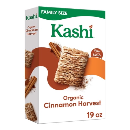 Kashi Breakfast Cereal, Fiber Cereal, Family Breakfast, Family Size, Cinnamon Harvest, 19oz Box (1 Box)