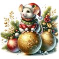 thumbnail image 1 of Kit 5D DIY Cgtredaw Ratón Invierno 40x40cm, 1 of 9