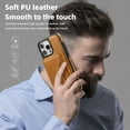 thumbnail image 4 of Wallet Case for iPhone 14 Pro Compatible with Mag-Safe for Men Women, Detachable Magnetic 2-in-1 PU Leather Wallet Phone Case Cover with Folio Card Slot Holder for iPhone 14 Pro, Brown, 4 of 10