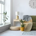 thumbnail image 2 of Simple Designs 20.4" Tall Traditional Ceramic Purled Texture Bedside Table Desk Lamp with Fabric Drum Shade for Home Decor, Bedroom, Living Room, Entryway, Office, 2 of 9