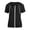 Black, variant on vzibsiv Womens Short Sleeve Zip Up Hoodie Casual Summer Top For Women,Black L