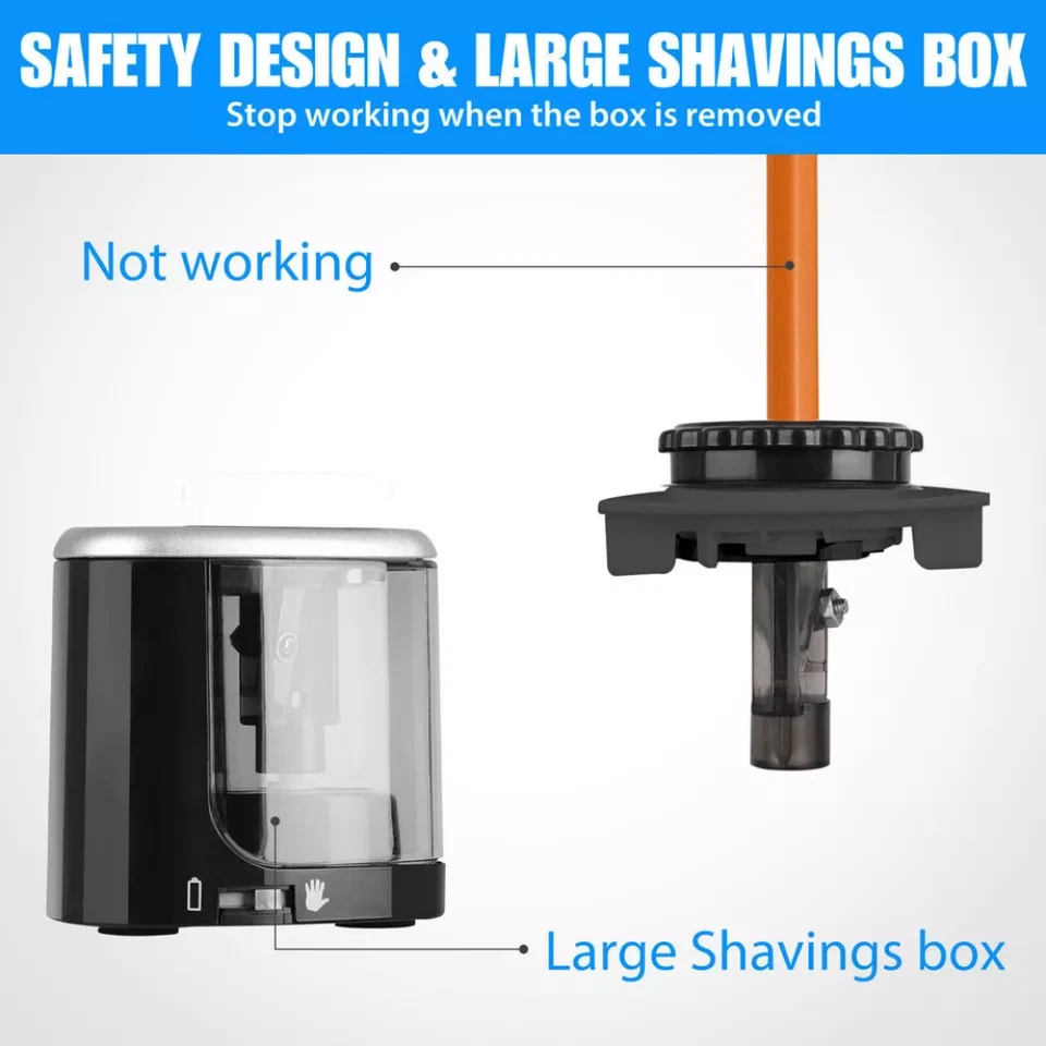 BUTTERFLY- Electric Automatic Pencil Sharpener, Quick & Quiet Helical Blade For Home Office