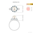 thumbnail image 5 of ANGARA South Sea Cultured Pearl and Blue Diamond Ring in 14K White Gold for Women | June Birthstone, Birthday, Anniversary, Jewelry Gift for Women | Pearl Ring, 5 of 8