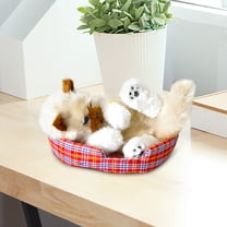 Hometravel Realistic Meowing Cat Figurine with Sound, Furry Plush Decoration for Home, Office, Car, Interactive Doll Toy for Display, Gift, Fun, Novelty