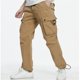 thumbnail image 3 of Pantalones de hombre de longitud completa, color liso, con cordón ajustable, multibolsillos, con ribete en la pierna, de poliéster y algodón., 3 of 5