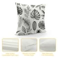 thumbnail image 4 of Acheng Palm Leaves with Lush Branches and Leaves Tropical Jungle Palm Leaves Short Plush Pillowcase 1 Piece White, 4 of 5