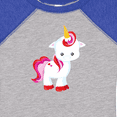 thumbnail image 4 of Inktastic Cute Little Unicorn With Red And Pink Mane, Hearts Girls Baby Bodysuit, 4 of 5