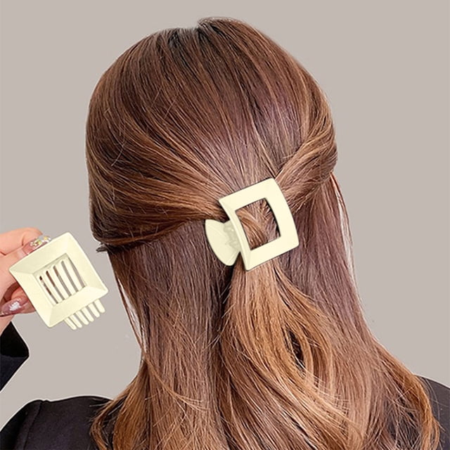 Pinzas planas para el cabello para mujeres y niñas. Pinzas casuales y versátiles de color sólido. Pinzas planas tipo garra para cabello grueso o fino. Pasadores laterales franceses para el cabello. Ac