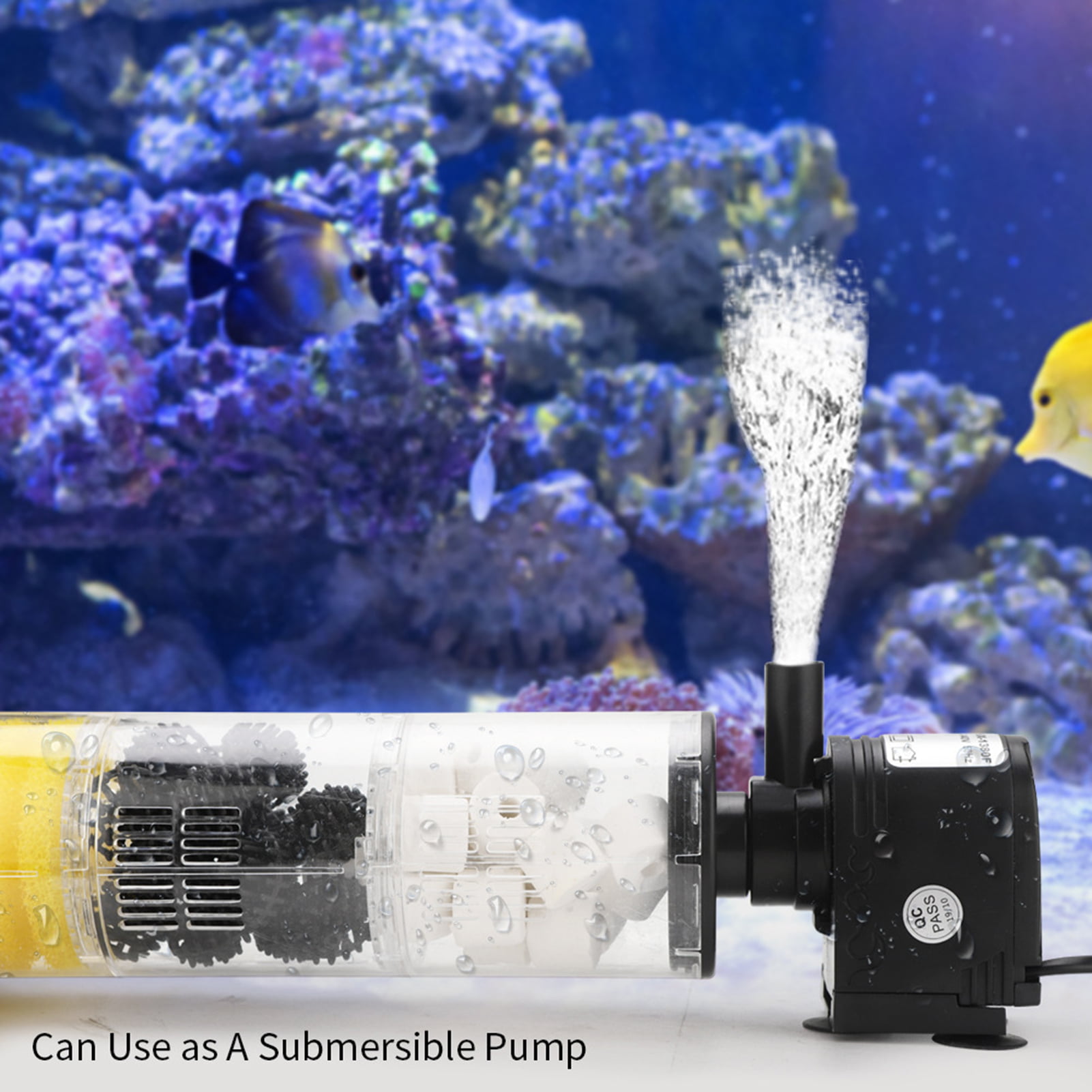 Quiet Air Pump Output 50 GPH Oxygen Aerator Pump for 5-35 Gallons Fish  Tank, Oxygen Adjustment