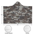 thumbnail image 3 of Wearable Blanket,Brown Gray Camo Abstract Shapes Pattern Hooded Wearable Sherpa Blanket for Adults & Teens,Winter Poncho Shawl Wrap Cape Thick Warm,60"x80", 3 of 5
