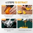 thumbnail image 4 of Heavy Duty Manual Fruit Press Juicer - Premium Aluminum Alloy & Stainless Steel Citrus Juicer for Lemon, Orange, Pomegranate, Lime, Hand Press Juice Extractor Squeezer Tool, 4 of 7