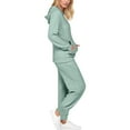 thumbnail image 3 of UVN Two Piece Outfits for Women Long Sleeve Hoodies Tops And Pants Pajamas Sets Casual Fall Winter Lounge Set with Pockets, 3 of 8
