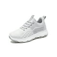 thumbnail image 1 of Daeful Espadrilles pour Femmes Entraînement Entraînement Physique Course Chaussure de Marche Tige en Tricot Confort Chaussures Athlétiques Blanc 8.5, 1 of 5