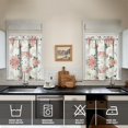 thumbnail image 4 of Pioneer Kitchen Curtains and Valance Set 36 Inch Tier Vintage Pink Floral 3 Pieces Set Dining Room Small Curtain Drapes Cafe Curtains Valance for Home Decor Rod Pocket, 4 of 6