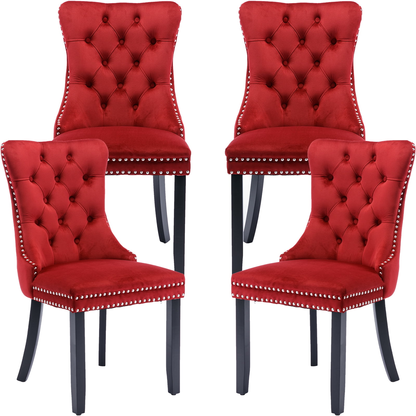 Velvet Dining Chairs Set of 4, Kitchen & Dining Room Chairs Set of 4