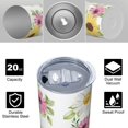 thumbnail image 4 of Sunflower 20 Oz Stainless Steel Skinny Tumbler – Vacuum Insulated Slim Travel Cup with Lid & Stainless Steel Straw, 360° Full Wrap Printed Tumbler for Home, Office & Outdoor Use, Spring, 4 of 6