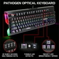 thumbnail image 4 of ENHANCE Optical Gaming Keyboard w/ Blue Tactile Mechanical Switches - Rainbow LED with 9 Effects, 4 of 9