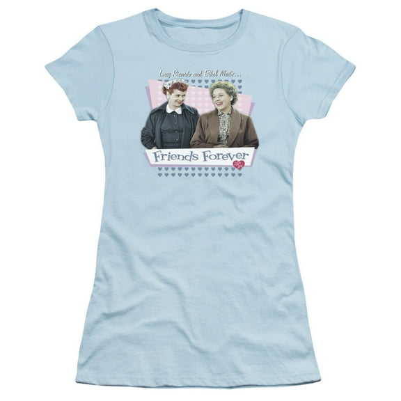 I Love Lucy - Friends Forever - Juniors Teen Girls Cap Sleeve Shirt - Medium