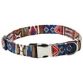 thumbnail image 2 of FAMTKT Dog Collar for Small Medium Large Dogs, Adjustable Soft Puppy Collars, Ethnic Pattern Personalized Half Metal Cotton Collar Pet Dog Collar, 2 of 5