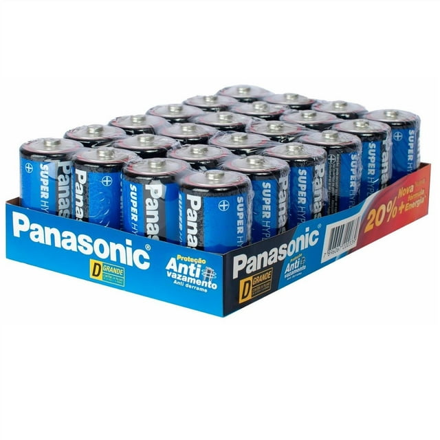 Pila Panasonic D CHAROLA Con 24 Piezas 1.5V AZUL