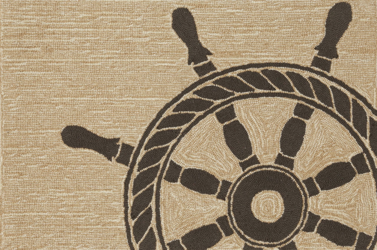 Trans-Ocean Rug Frontporch Ship Wheel Doormat by Supplier Generic