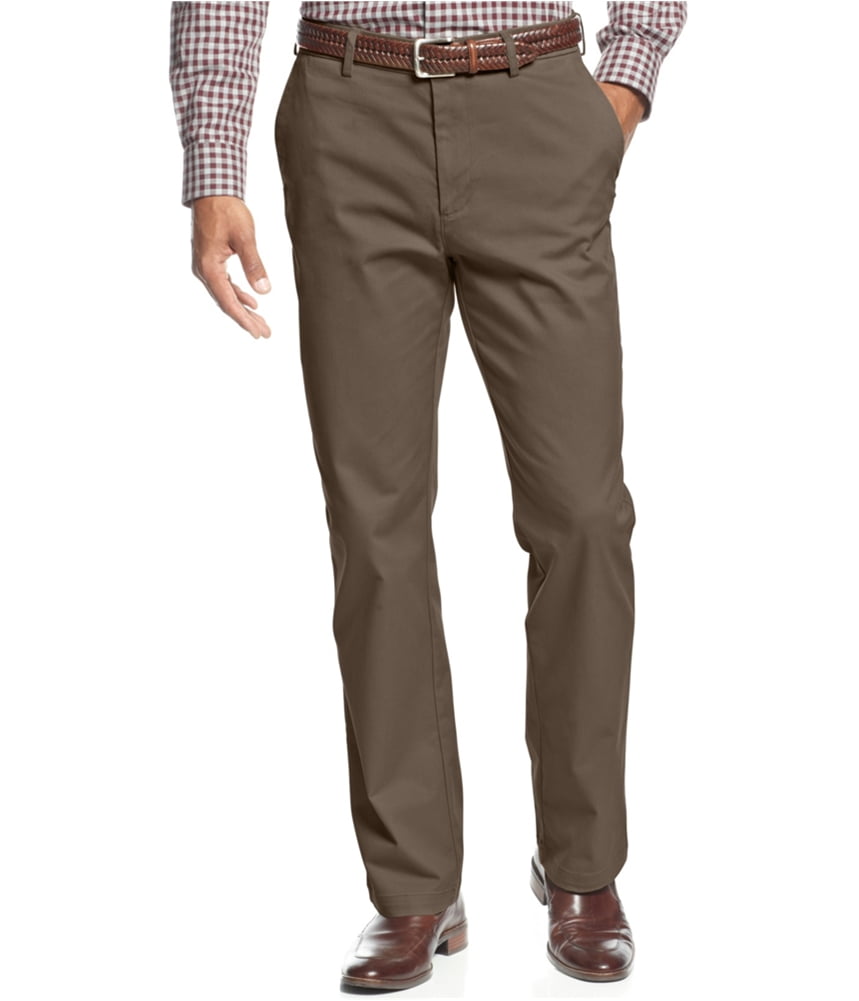 Haggar - Mens Straight-Fit Flex Waist Casual Trousers - Walmart.com ...