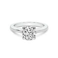 thumbnail image 4 of IGI Certified 2 Carat Round Shape Lab Grown Diamond Engagement Ring | 14K White Gold | Agnes Criss Cross Prong Solitaire Diamond Ring | FG-VS1-VS2 Quality Friendly Diamonds, 4 of 7