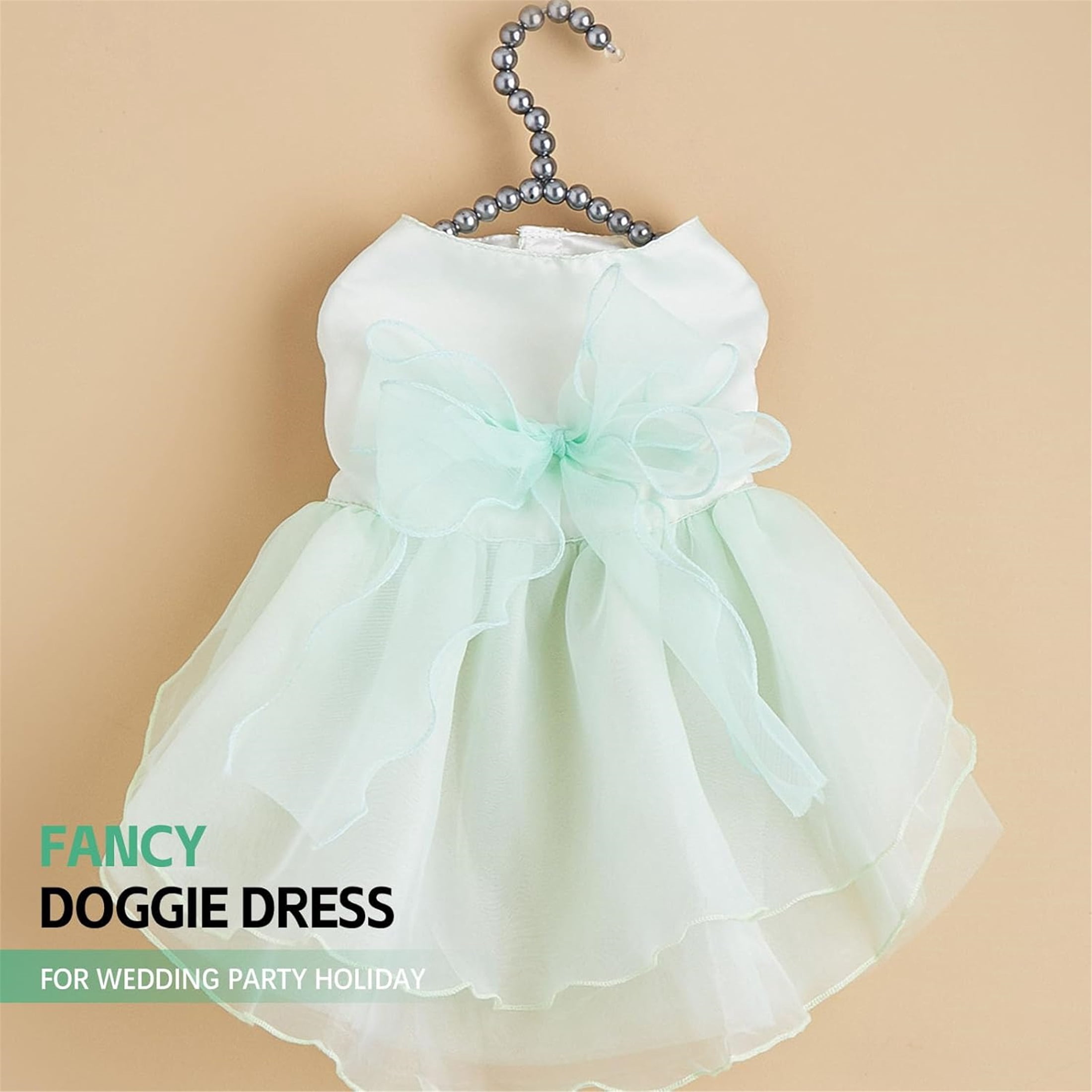 UOSIA Pet Dog Dress Girl Green Puppy Chihuahua Yorkie Tutu Skirt,M,Green