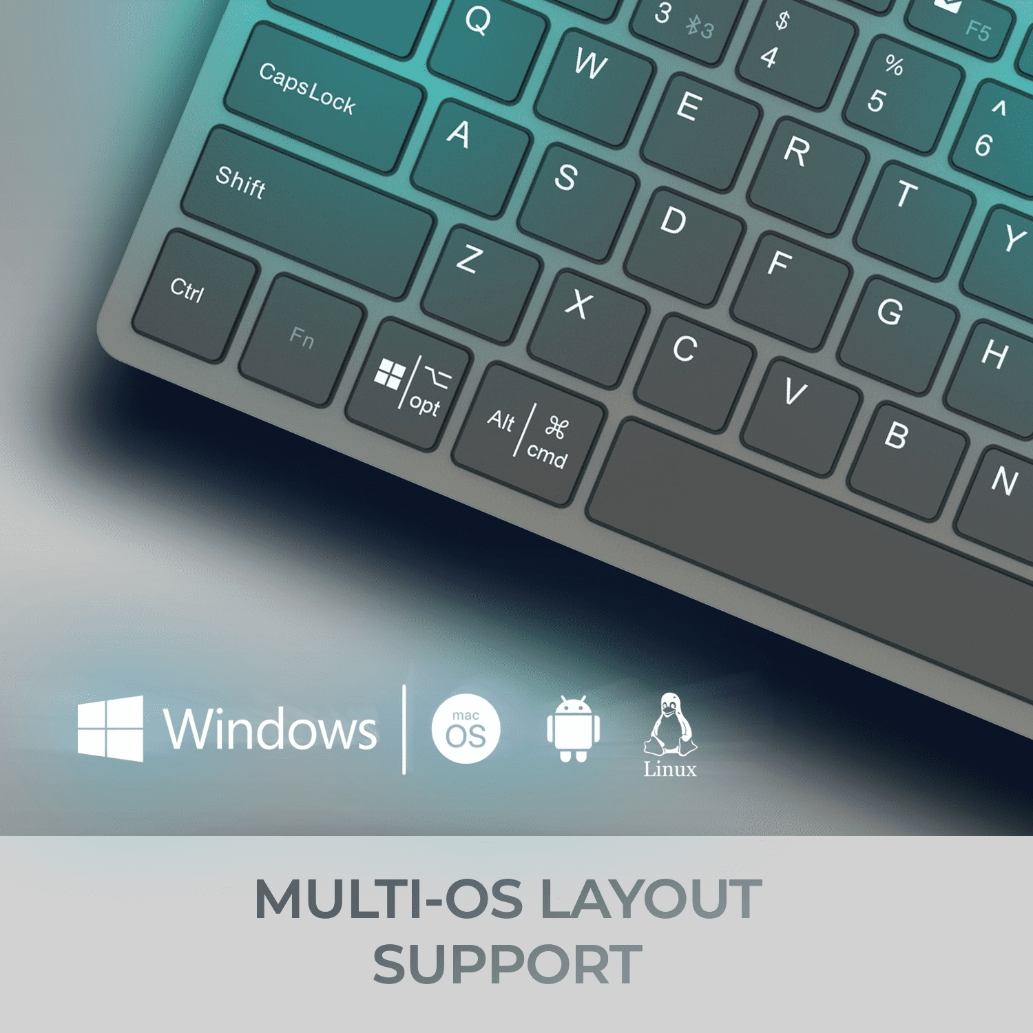 Multi OS Bluetooth Scissor Switch Mini Keyboard+E7