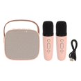 thumbnail image 1 of P2 Mini Karaoke Machine Portable Bluetooth Speaker with Wireless Microphone for Adults Kids Pink Double Microphone 1600mAh Lithium Ion Battery, 1 of 4